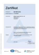  Zertifikat ISO 9001:2015 